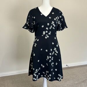 Summer blue floral dress size 2 by banana republic